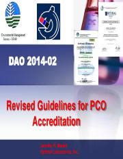 pco accreditation requirements region 4a|DAO 2014.